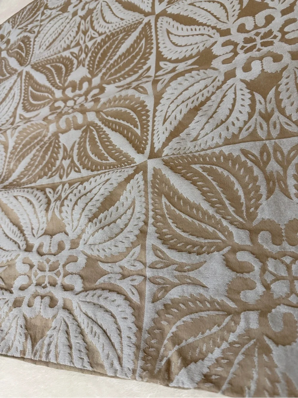 Martha Stewart Collection Euro Sham Embossed Quilt-Style Taupe Cream Replacement